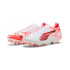 Botas de Fútbol Puma Ultra 5 Pro Fg/Ag Hombre Blanco/Naranja