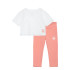 Set Converse Cnvg Boxy Tee & Legging Set Niña Flamenco Desvanecido