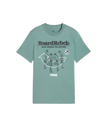 Camiseta Puma Mid90S Graphic Tee I,Green Moon Infantil