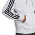 Sudadera adidas 3 Bandas French Terry Fz Hd Hombre Gris/Negro