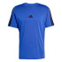 Camiseta adidas 3 Bandas Sj Hombre Azul/Negro