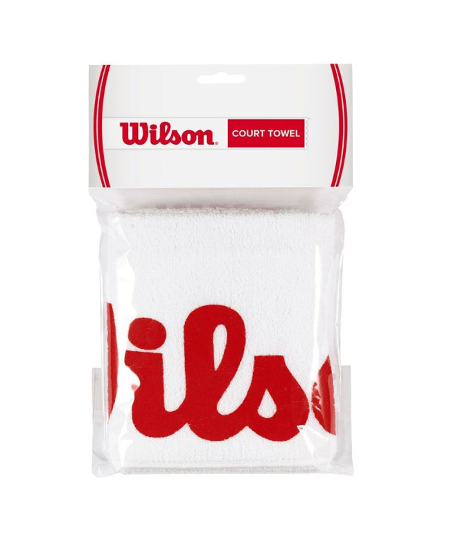 Tennis Towel Wilson Court White/Red