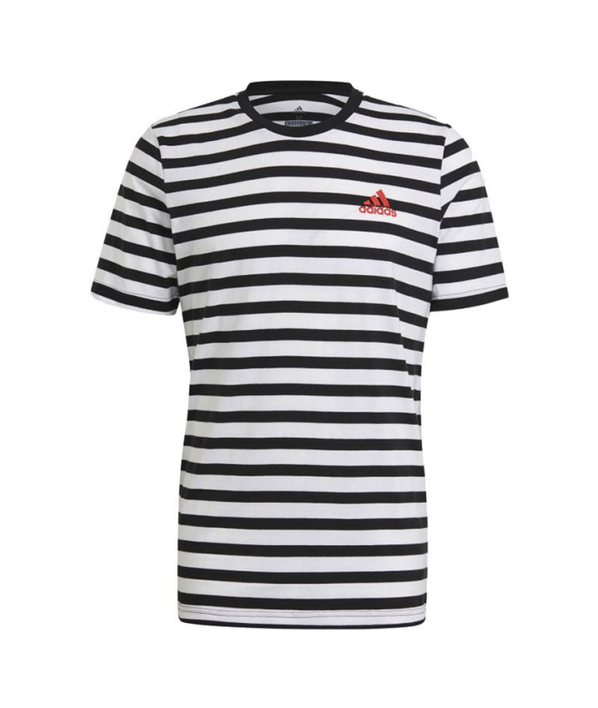Camiseta adidas Essentials Stripey Embroidered...